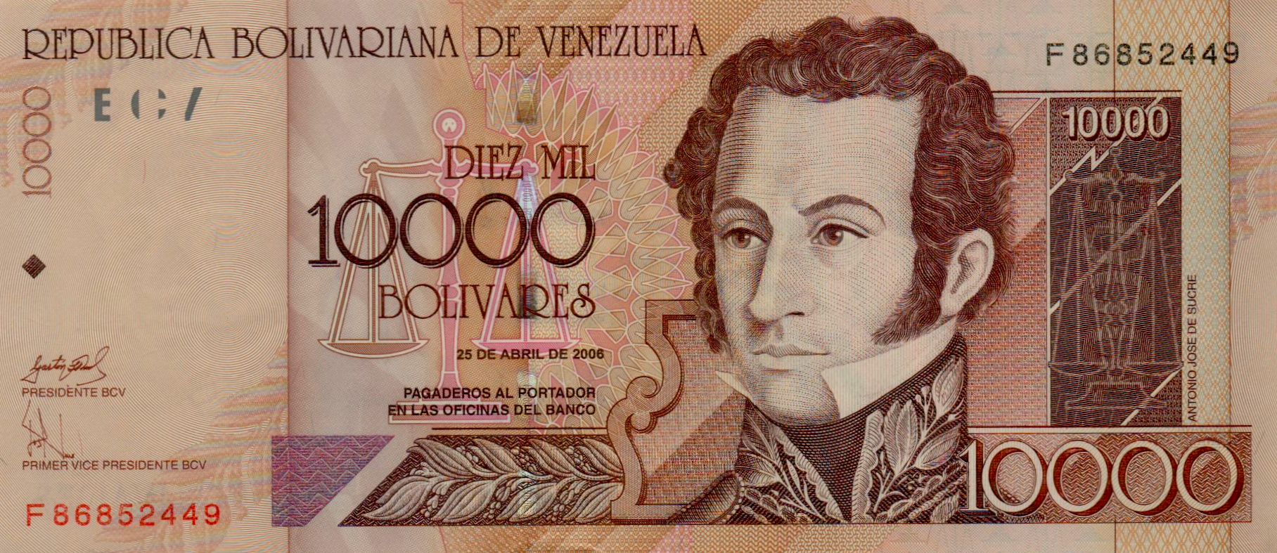 Venezuela 10000 2006 UNC P-85/e